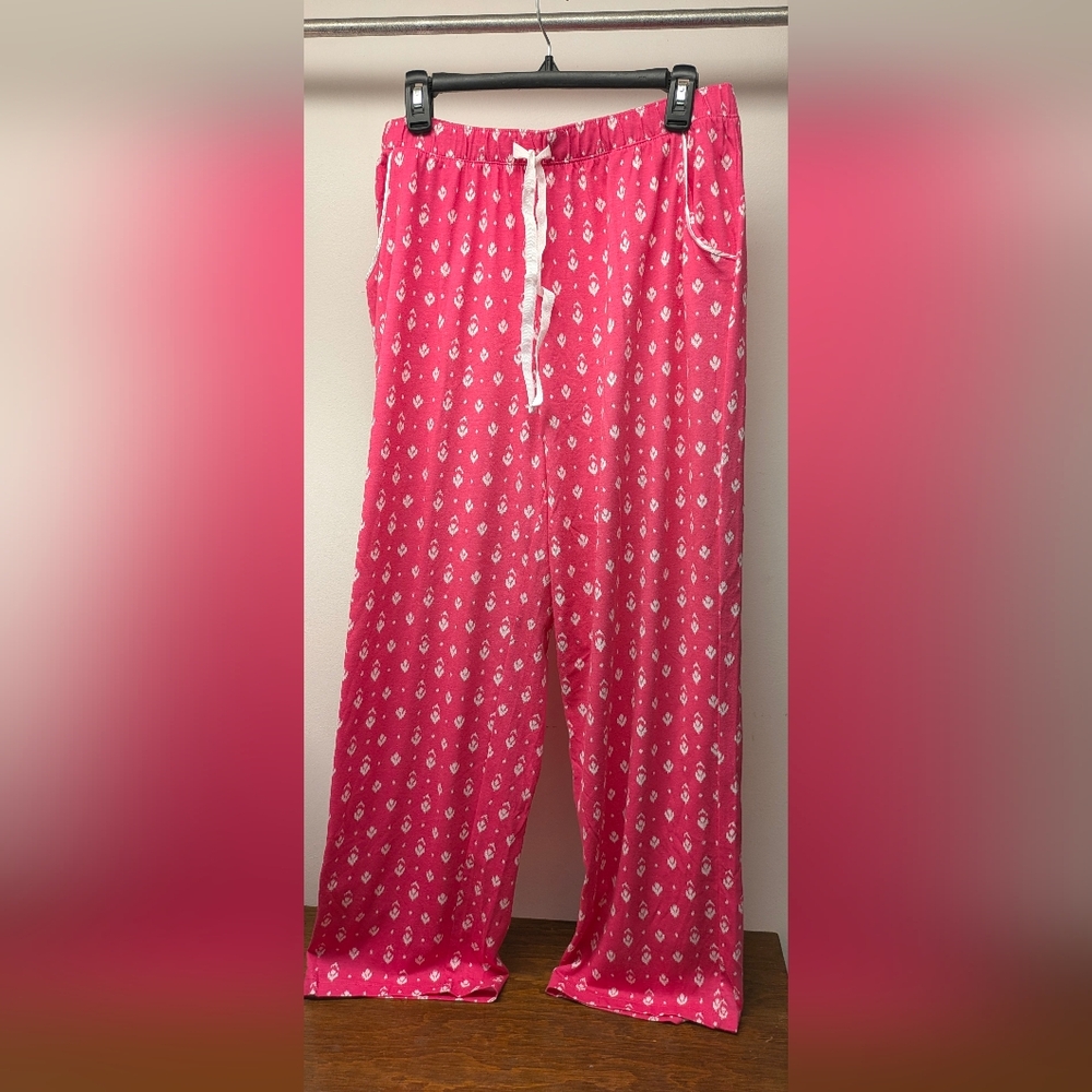 L Simply Styled Lightweight Knit Lounge Pants with Pockets Nwt pretty in pink